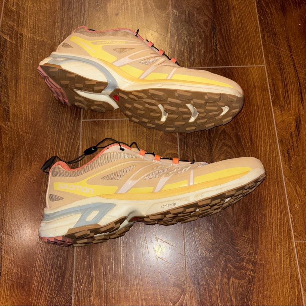Salomon Beige and Coral XT-WINGS Trail Sneakers - Picture 8 of 10